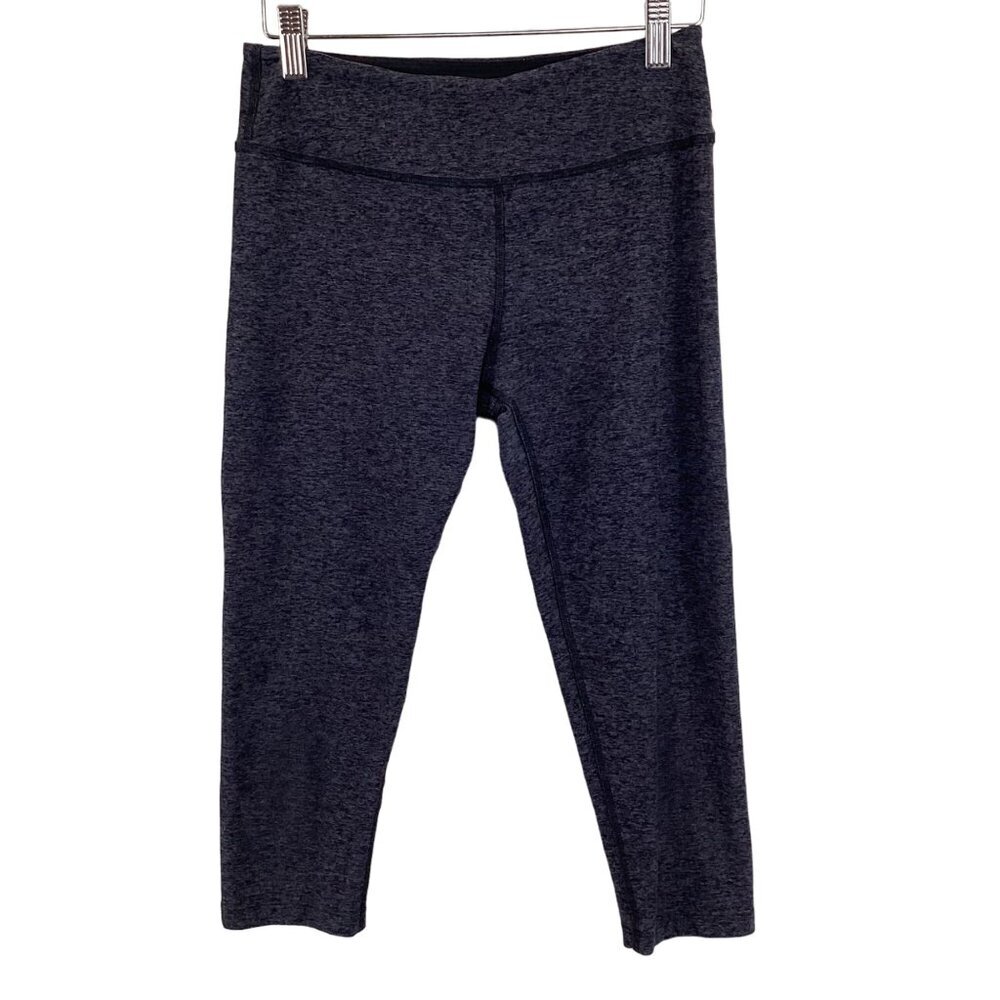 Beyond Yoga Heathered Gray Cropped Leggings Size Medium Stretch mid‎ rise